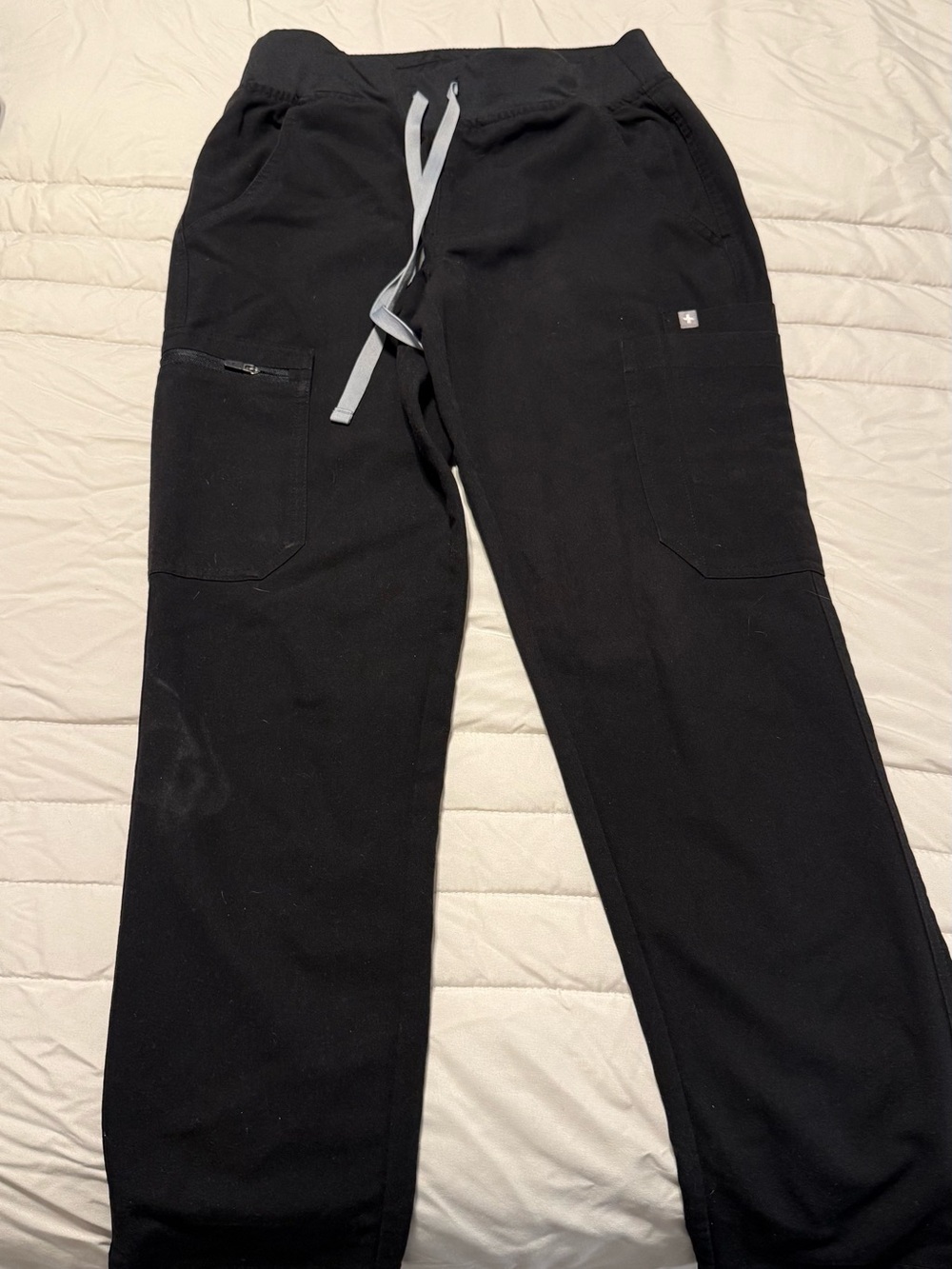 Women’s fig Black Jogger scrubs with Gray Drawstring